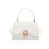 Bolso de mano pequeño cuadrado nuevo de moda otoño estilo retro con un diseño simple y elegante, con cierre de broche y adecuado para llevar cruzado, al hombro o en la mano.