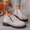 2025 Novas Botas Chelsea Curtas de Tamanho Grande para Mulheres Primavera e Outono Camurça Zíper Lateral Manga Botas Curtas para Mulheres Tendência Atacado