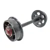 Juego de Ruedas para Vía de Mina de Carbón Diámetro 300 mm Rueda de Carga para Vagón Plano Acero Fundido Hueco Rueda Minera Abierta Engrosada