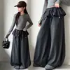 Pantalones de cuadros para niña de otoño 2026 nuevo estilo pantalones cargo para niños con solapa trasera, pantalones tipo linterna casuales de principios de otoño a la moda para niños mayores