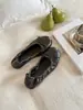 Primer encuentro con el mismo estilo que el de Ji Zhai~ Zapatos de ballet con lazo para mujer, zapatos planos versátiles