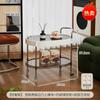 Prateleira de Armazenamento Doméstica Leve de Luxo Removível Multicamadas Multifuncional Mesa de Centro Redonda para Sala de Estar Carrinho Redondo para Lanches Brinquedos de Cabeceira