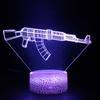 Serie de pistolas de venta caliente transfronteriza lámpara de noche 3D luz de mesa colorida con control remoto táctil enchufe luz de regalo luz visual LED