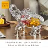 Mesopotâmia Escultura Criativa de Elefante em Vidro Artesanato Sala de Estar Escritório Doceira Fruteira Caixa de Joias