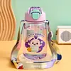 Tiktok boquilla de succión para niños correa conveniente hervidor de pequeña capacidad jardín de infantes estudiante de escuela primaria dibujos animados plástico resistente a caídas vaso de agua