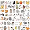 50 Lindos Stickers de Graffiti de Colección de Gatos y Perros para Botellas de Agua, Maletas, Cuadernos y Decoraciones de Teléfono al por Mayor