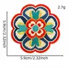 Patches de tecido bordados com padrão geométrico colorido, patches de estilo étnico, patches bordados por computador para roupas e bolsas, patches de reparo para furos