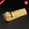 Salón de Belleza Acero Inoxidable de Alta Gama Insignia K Oro Insignia de Nombre de Empleado Placa de Matrícula K Platero Insignia de Pin Producción de Insignias