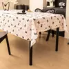 Toalha de Mesa Impermeável e à Prova de Óleo, Sem Lavagem, Retangular, Decoração de Casa, Estilo Ins, Linho Sintético, Mesa de Centro, Toalha de Mesa para Dormitório, Luxo Leve, Sensação de Alta Qualidade