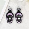 Impresión acrílica de Halloween, murciélago, calavera, gato, accesorios de resina para bricolaje, pendientes, collar, material