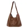 Bolso Tote Holgado Estilo Coreano Bajo el Brazo 2026 Nuevo Otoño/Invierno Retro Bolso de Hombro Gran Capacidad Cubo Bolso de Viaje