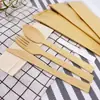Ventas Directas de Fábrica Cucharas Desechables Cubiertos de Madera Vajilla Biodegradable Cucharas Pequeñas para Helado Yogurt Comida China y Occidental Pasta