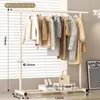 Cabideiro de Chão Extra-Espesso para Uso Doméstico, Quarto, Móvel, Estilo Creme, Cabide Simples para Dormitório, Tipo de Chão para Varanda