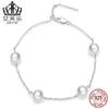 Pulsera de cuentas sencillas original de Aifule, plata de ley s925, chapada en platino, estilo europeo y americano, BSB090
