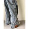 Jeans de diseño invertido de calle estilo americano 2024 Pantalones de calle estilo europeo y americano para hombre Pantalones invertidos Pantalones rectos holgados