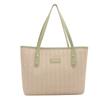 Bolsa de Paja de Gran Capacidad para Desplazamientos para Mujer 2024 Nueva Moda Estilo Occidental Color de Contraste Bolso de Axila Bolso Tote Popular de Este Año