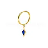 Pendientes de Rombos de Circonita Chapados en Oro de Aleación de Titanio f136 Joyería para Piercing Corporal de Titanio g23 Anillos de Nariz Pendientes Studs