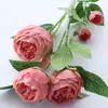 Flores de simulación Camelia flor de seda artificial color aceite rosa té decoración del hogar estilo europeo flor de seda Lulian diseño de boda