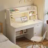 Mesa e estante multifuncionais para casa, quarto, dormitório, combinação de mesa de computador e cadeira, mesa de estudo, mesa para lição de casa, escrivaninha