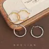 Brincos Grandes de Argola Estilo Coreano com Design Minimalista, Oferecendo uma Sensação de Luxo e Elegância, Modernos e Estilosos, Brincos de Cobre Únicos e Simples