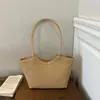 Bolsa Tote de Grande Capacidade com Textura Tecida Casual Novo Estilo Estilo Férias Bolsa de Ombro para Praia Atacado Moda Bolsa de Mão para o Dia a Dia