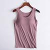 Camiseta Base Camiseta de Modal Plus Size Sem Costura com Bojo no Peito Roupa Íntima Peça Única Feminina