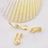 Accesorios para pendientes chapados en cobre oro real de 18 quilates con anilla para colgar pendientes colgantes clip antideslizante pendientes de clip sin perforación al por mayor