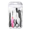 Kit de ferramentas de beleza para aparar sobrancelhas de quatro peças, direto da fábrica, com faca para aparar sobrancelhas e escova para cílios