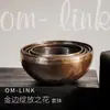 Cuenco Cantante Negro Hecho a Mano Nepalí con Borde Dorado, Set de Cuencos Cantantes de Siete Tonos, Sanación Sonora, Meditación Yoga, Concierto Calmante de Cobre