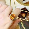 Tiktok novo pombo ovo rubi anel feminino luxo high-end malha design lado completo diamante cor anel do tesouro