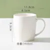 Taza de Cerámica Creativa y Sencilla, Vaso de Agua Redondo con Asa, Taza de Té para Habitación de Hotel, Taza de Regalo, Taza de Café, Taza de Té con Leche