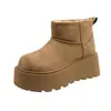 Botas de Nieve de Caña Alta con Suela Gruesa de Moda para Mujer 2026 Botines Cortos Gruesos con Forro de Terciopelo