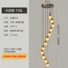Nuevo candelabro vintage de estilo chino para escaleras en espacios tipo loft dúplex, candelabro artístico de madera simple de línea larga