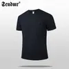 Camiseta Deportiva Casual de Manga Corta Fina de Verano Cuello Redondo Bolsillo Cremallera Superior Versátil para Hombre Fresca de Secado Rápido