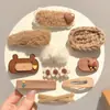 Pasadores para el Cabello de Niña, Lindos Pasadores de Peluche, Pinzas de Flor Tejidas de Otoño e Invierno para Niñas, Pinzas Laterales para Bebé, Accesorios para el Cabello