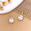 Pingente Transfronteiriço Europeu e Americano Quadrado Geométrico Zircônia Colar Pingente Feminino Design Simples Estilo Ins Acessórios DIY de Alta Qualidade