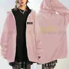 Sudadera con capucha y cremallera tipo cárdigan Arirang World Tour Jungkook Estilo Otoño e Invierno Holgada Estilo Callejero Sudadera tipo cárdigan para fans