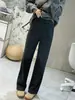 La primavera no se retrasa Nuevos productos de otoño Algodón elástico con cordón y cintura elástica Estilo perezoso Pierna curva Pantalones de chándal casuales de pierna ancha Adelgazantes para mujer