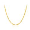 Colar feminino banhado a ouro rosa 18K, corrente de onda de água, corrente simples, banhada a prata, fabricantes de joias de corrente nua, atacado