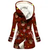 Casaco Trench Coat Feminino 2023 Novo, Quente para o Inverno, Estilo Europeu e Americano, Patchwork Colorido, Com Capuz, Venda Quente Transfronteiriça, Atacado
