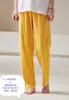 Pijama para Mujer Verano Casual Algodón Peinado Pantalón Individual Transpirable Ropa de Casa Pantalones Estilo Delgado