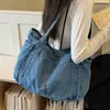 Bolso Casual de Lona Bolso Cruzado de Hombro de Mezclilla para Mujer Primavera 2026 Gran Capacidad Bolso de Mano Informal Bolso de Tela Ligero para Mujer