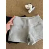 Pantalones Cortos Deportivos Casuales Grises para Mujer, Nuevo Estilo Verano 2026, Cintura Baja, Adecuados para Chicas Petite, de Cintura Alta, Corte en A, Efecto Adelgazante