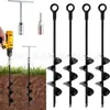 Ancla de Tierra Resistente Negra Kit de Ancla para Cobertizo Ancla de Fijación para Columpio Estaca para Trampolín para Techo de Cobertizo Cenador Cochera