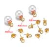 Cor de retenção de aço inoxidável 18K galvanoplastia talhão titular olho de ovelha pendurado pino acessórios de jóias diy acessórios de corrente de pérolas talão titular