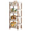 Estante de Livros Móvel Rack de Armazenamento de Chão Multicamadas com Rodas Sala de Estar Quarto Dormitório Estante Pequena Carrinho Rack Organizador de Armazenamento