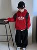 Michael Xie Roupa Infantil Moletom Masculino com Forro de Lã, Espessado para Outono e Inverno, Novo Moletom de Lã Infantil Estilo Coreano para Crianças Maiores
