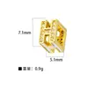 Accesorios para joyería diy directos de fábrica colgante H chapado en cobre colgante simple de piedra ojo de gato colgante de cisne microincrustado sin cadena