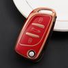 Adecuado para Dropshipping para Peugeot 4008 Coche 5008 Coche Funda para Llave Hebilla Cubierta Protectora de Cáscara Blanda Borde Completamente Dorado