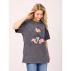 Camiseta Oversize Estilo Americano Vintage Lavada Preto Antigo Nicho Chique Verão 100% Algodão Comprimento Médio Manga Curta
